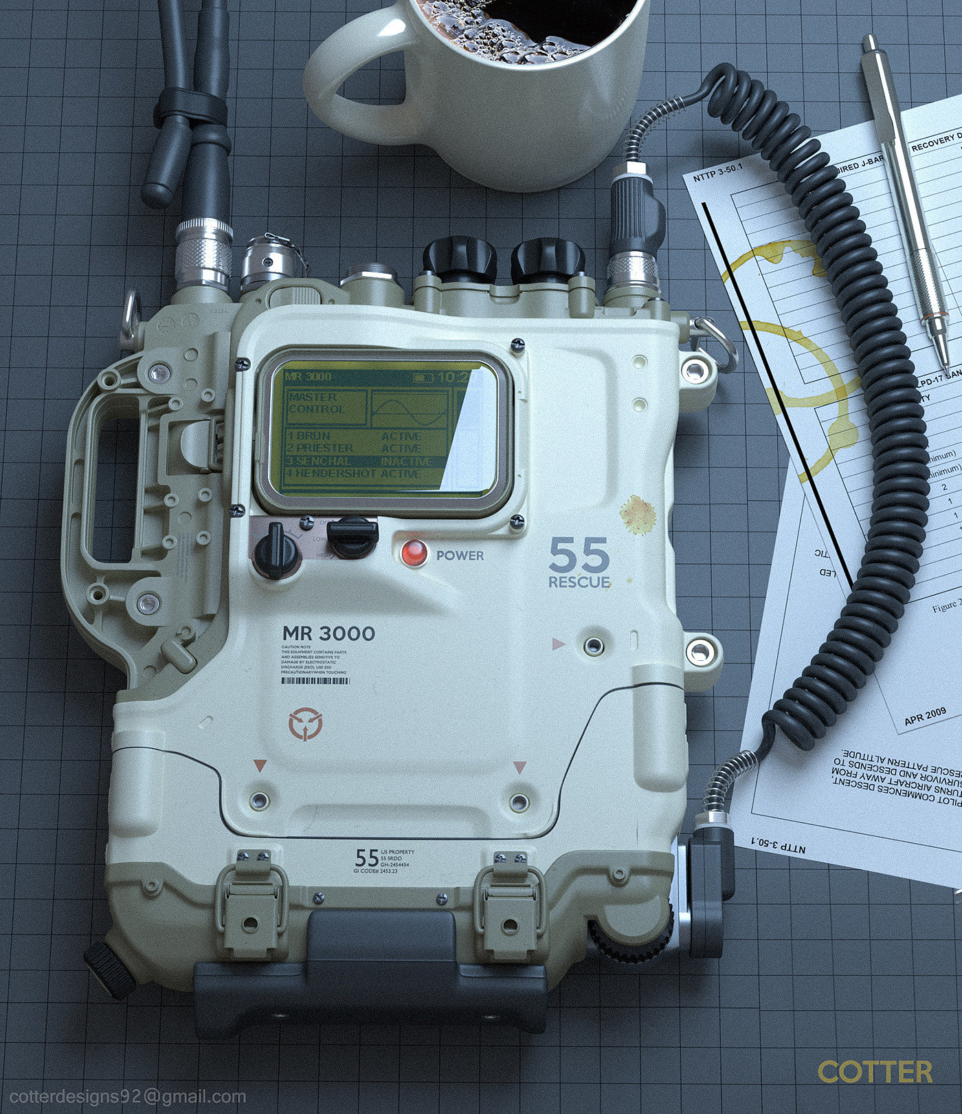 MR. 3000 Dual，Military radio machine，MR. 3000 Dual，3dmax，Military radio machine，3dmax，