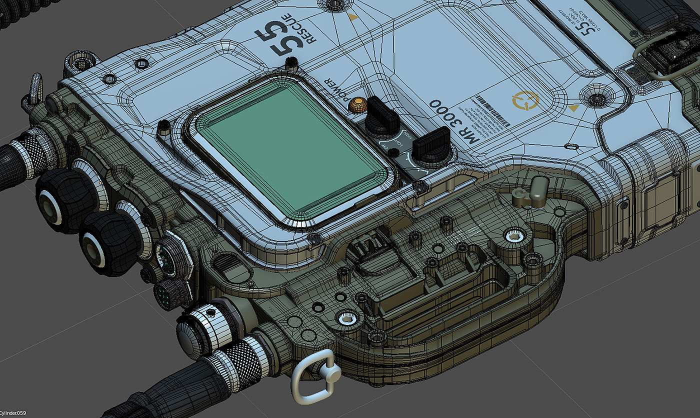 MR. 3000 Dual，军事无线电机器，3dmax，