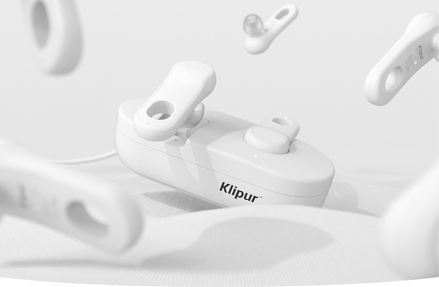 Klipur，Earphone design，white，