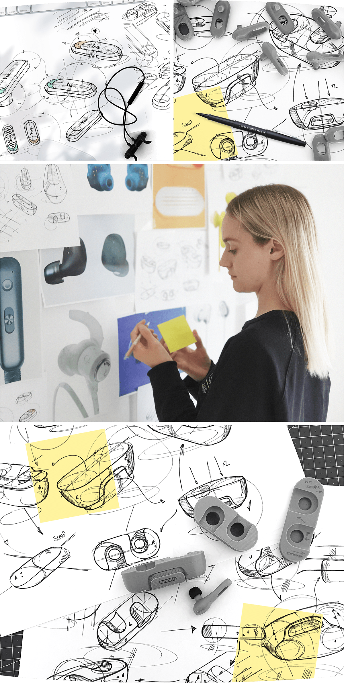 Klipur，Earphone design，white，