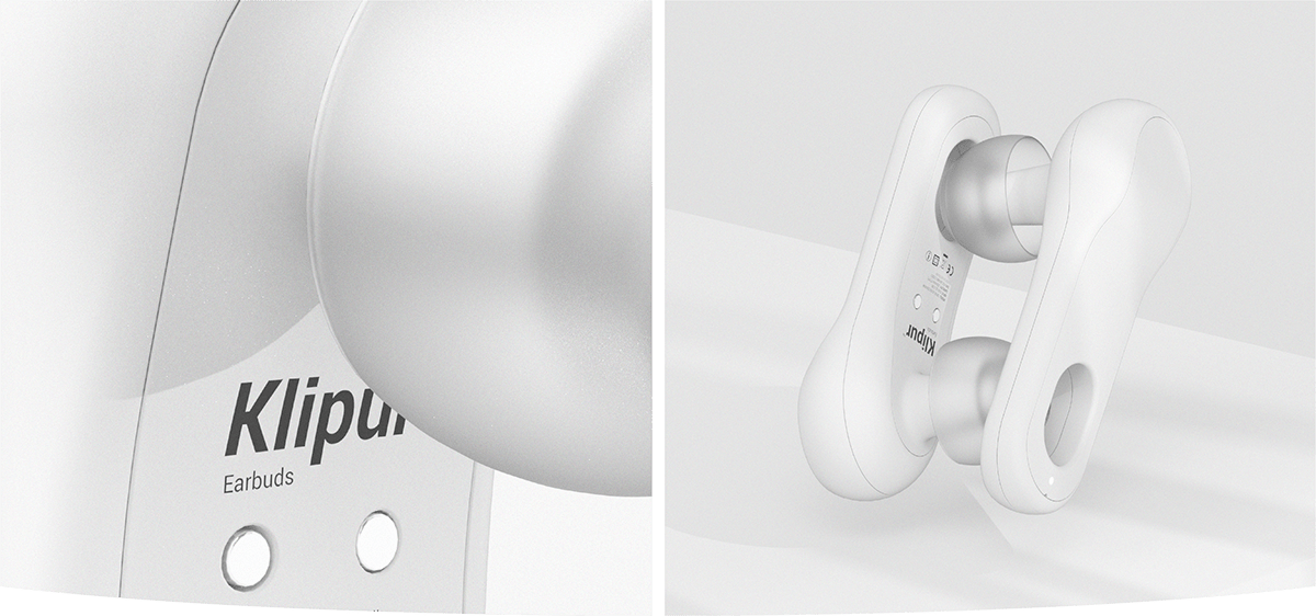 Klipur，Earphone design，white，