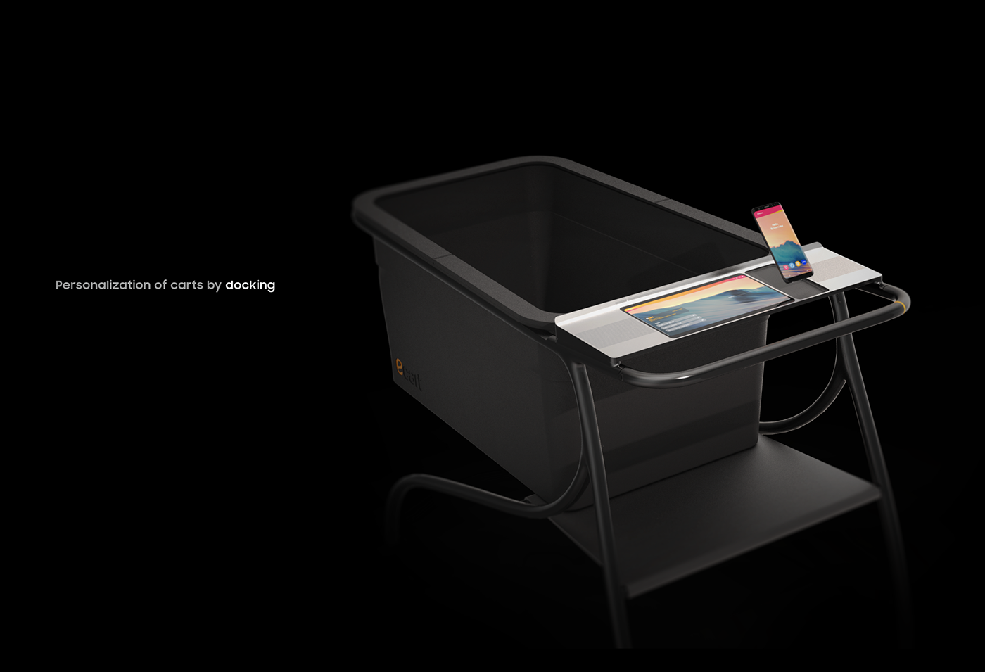 Intelligent device，Shopping Cart，Samsung mobile phone，supermarket，