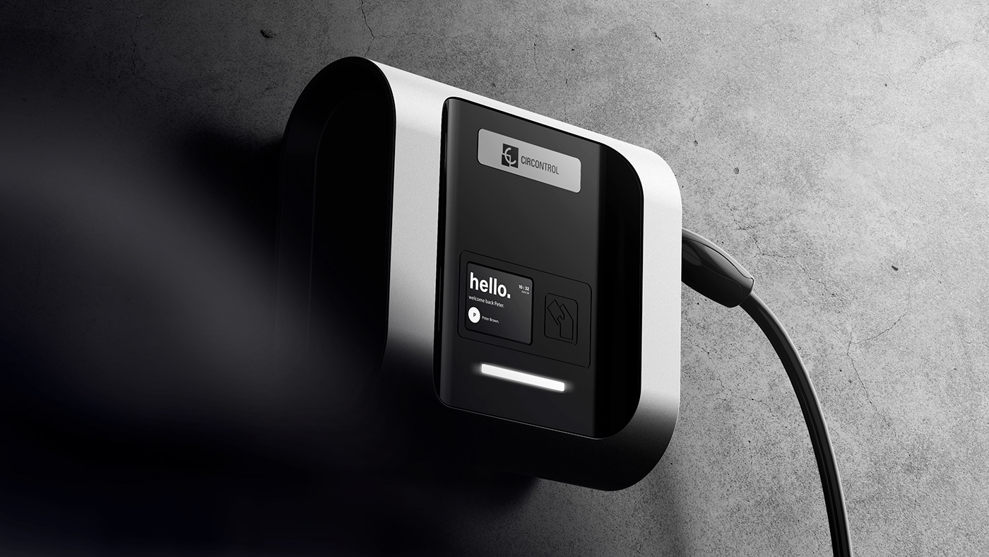 Electric vehicle charger，industrial design，Car perimeter，product design，