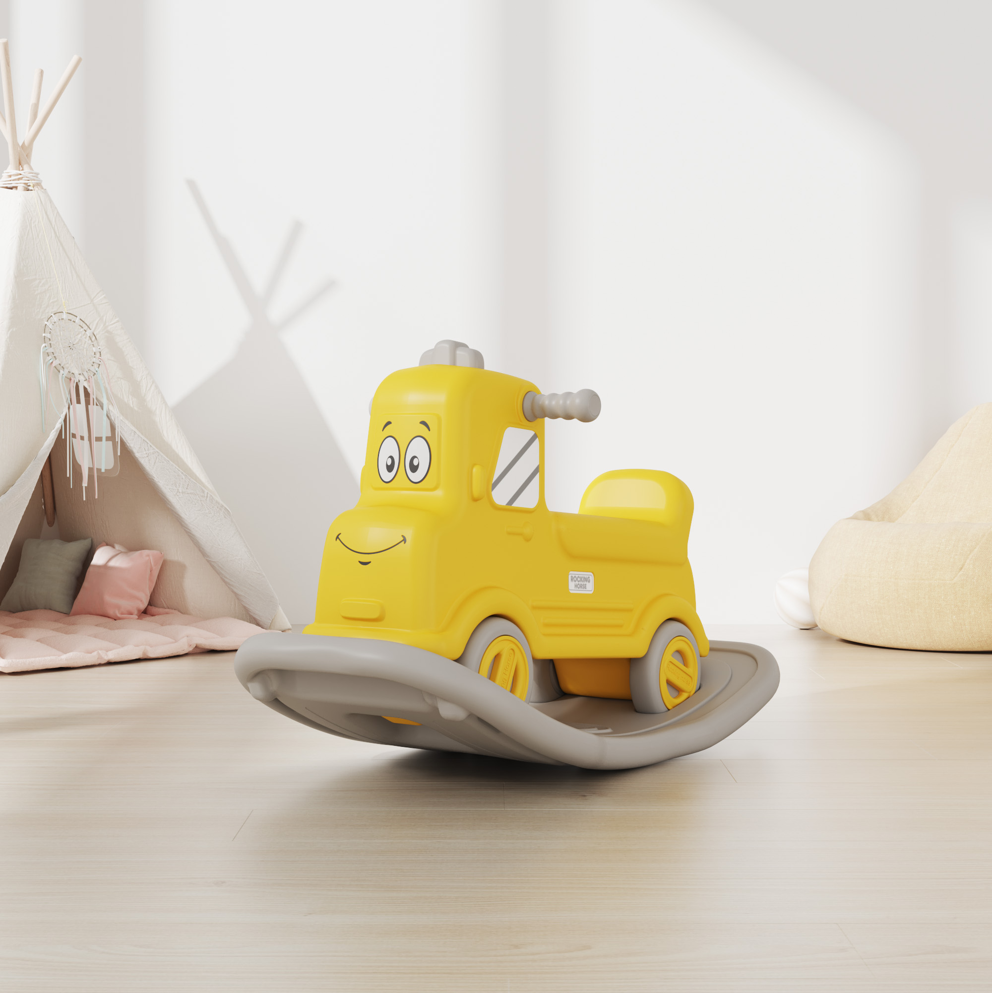 Children shake horses，Mother and baby，Cartoon，automobile，Toys，children，