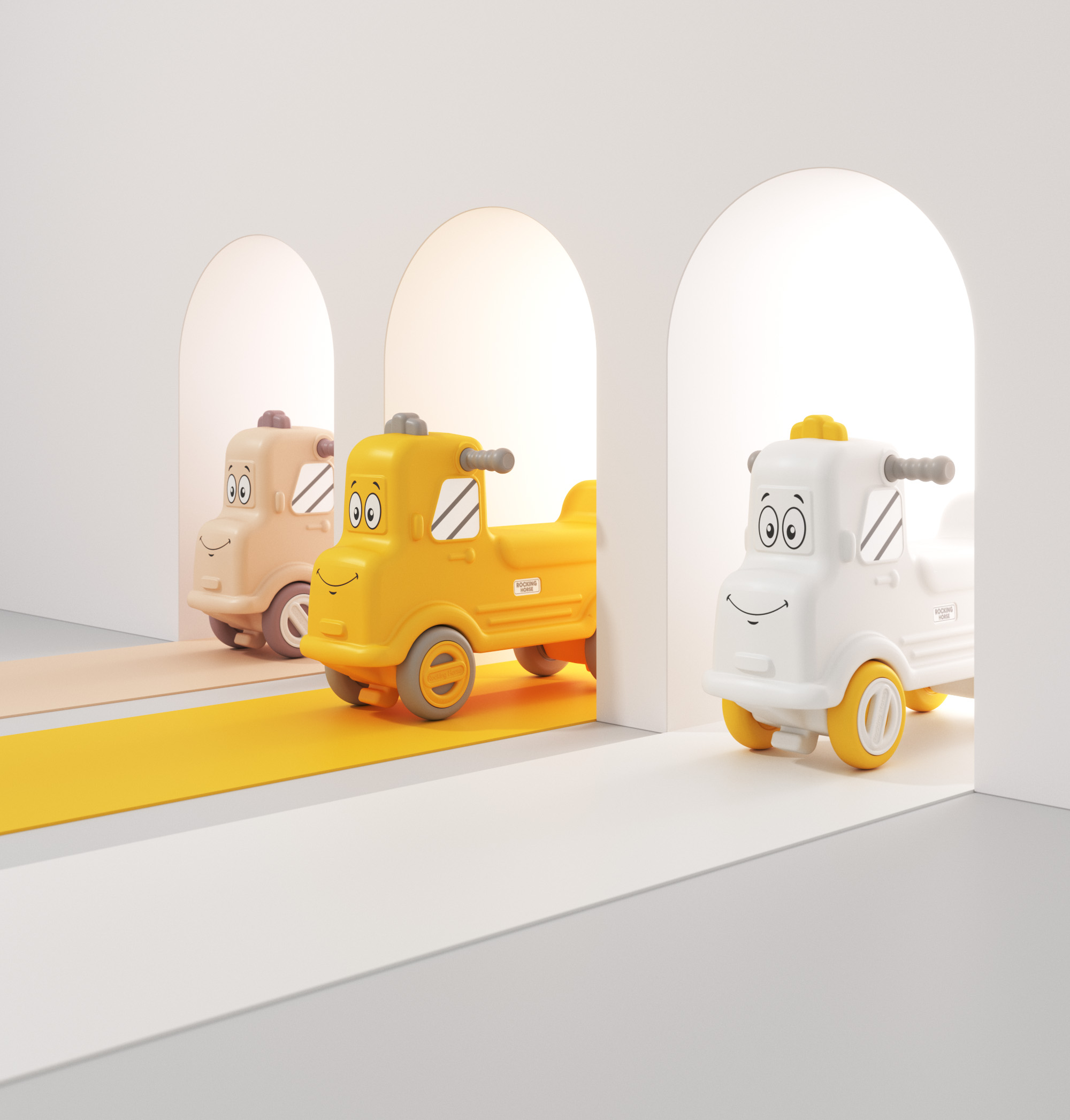 Children shake horses，Mother and baby，Cartoon，automobile，Toys，children，