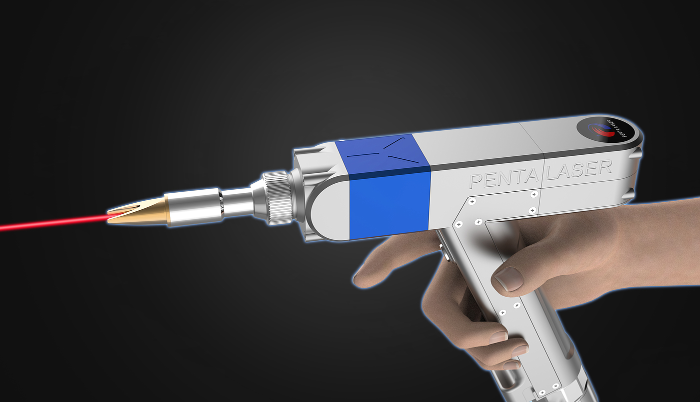 Hand held laser welding gun head，