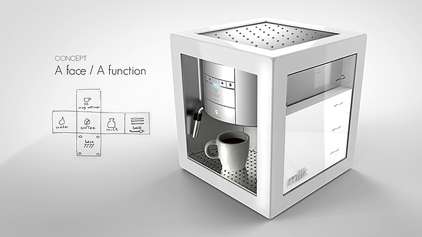 Coffee machine，Cube，Home appliance design，
