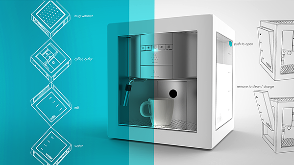 Coffee machine，Cube，Home appliance design，