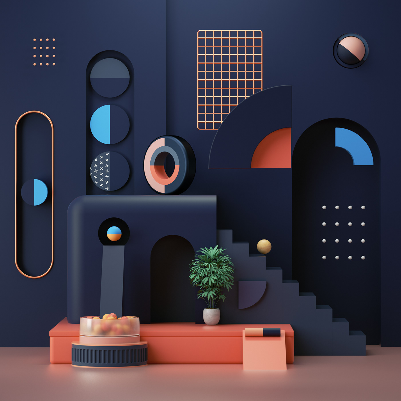 illustration，cgi，geometry，