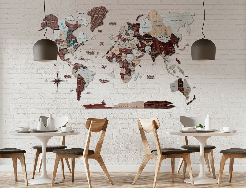 Map，luminescence，wooden ，decorate，