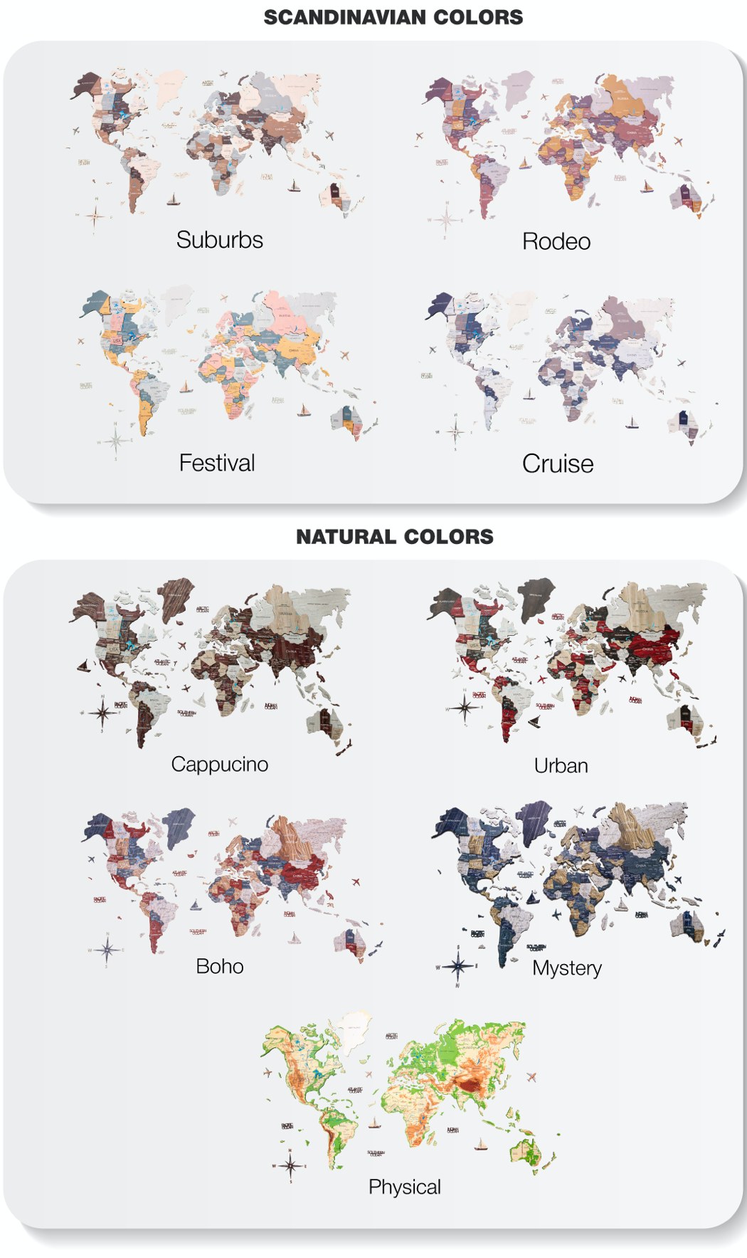 Map，luminescence，wooden ，decorate，