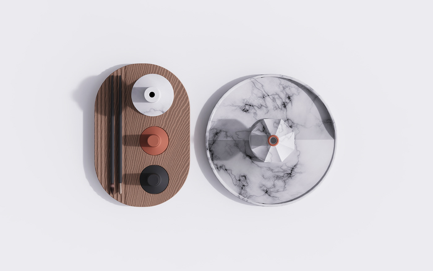 MBSW，writing brush，Octagonal pavilion，Inkstone，