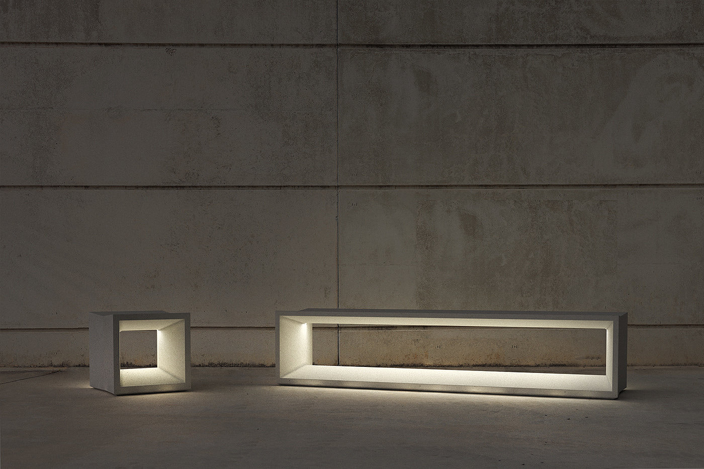 bench，Flat，lighting，