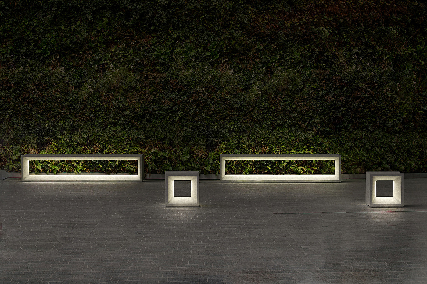 bench，Flat，lighting，