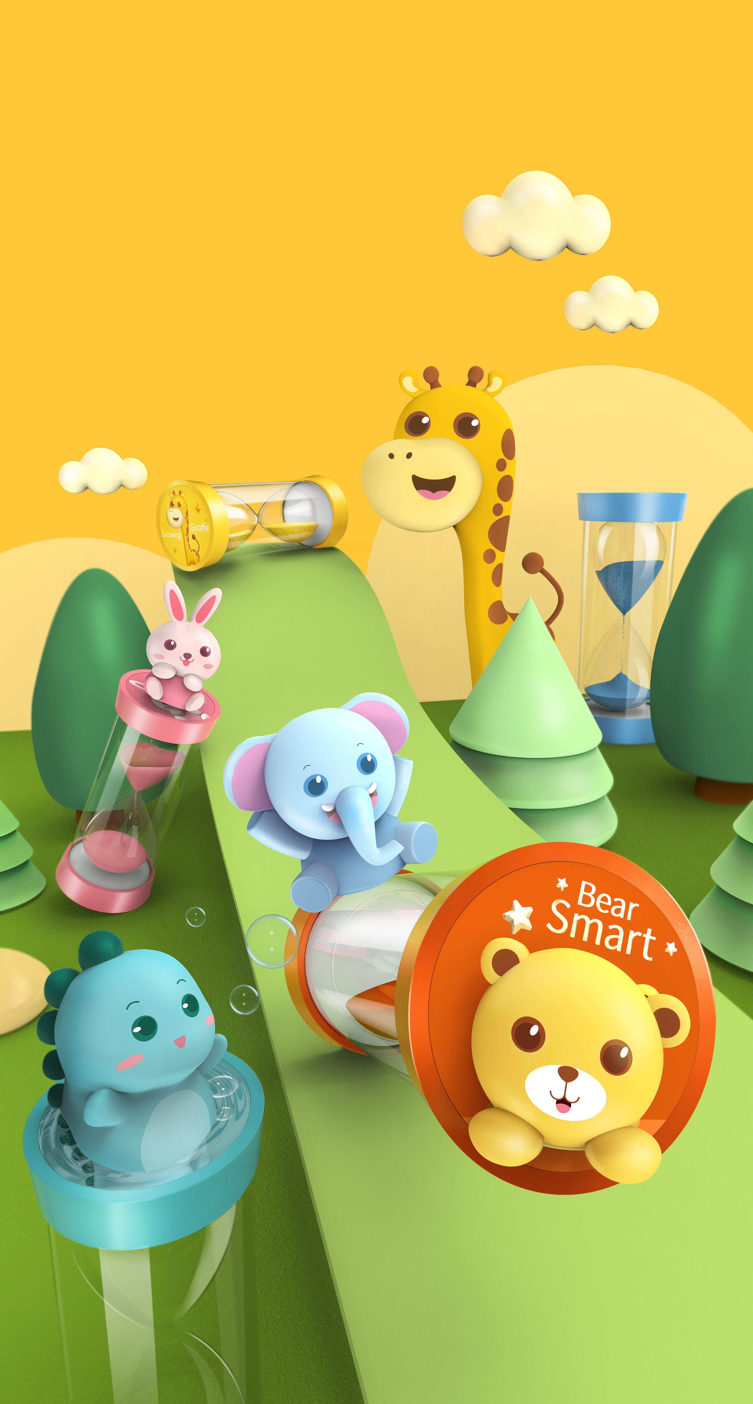 children，hourglass，animal，