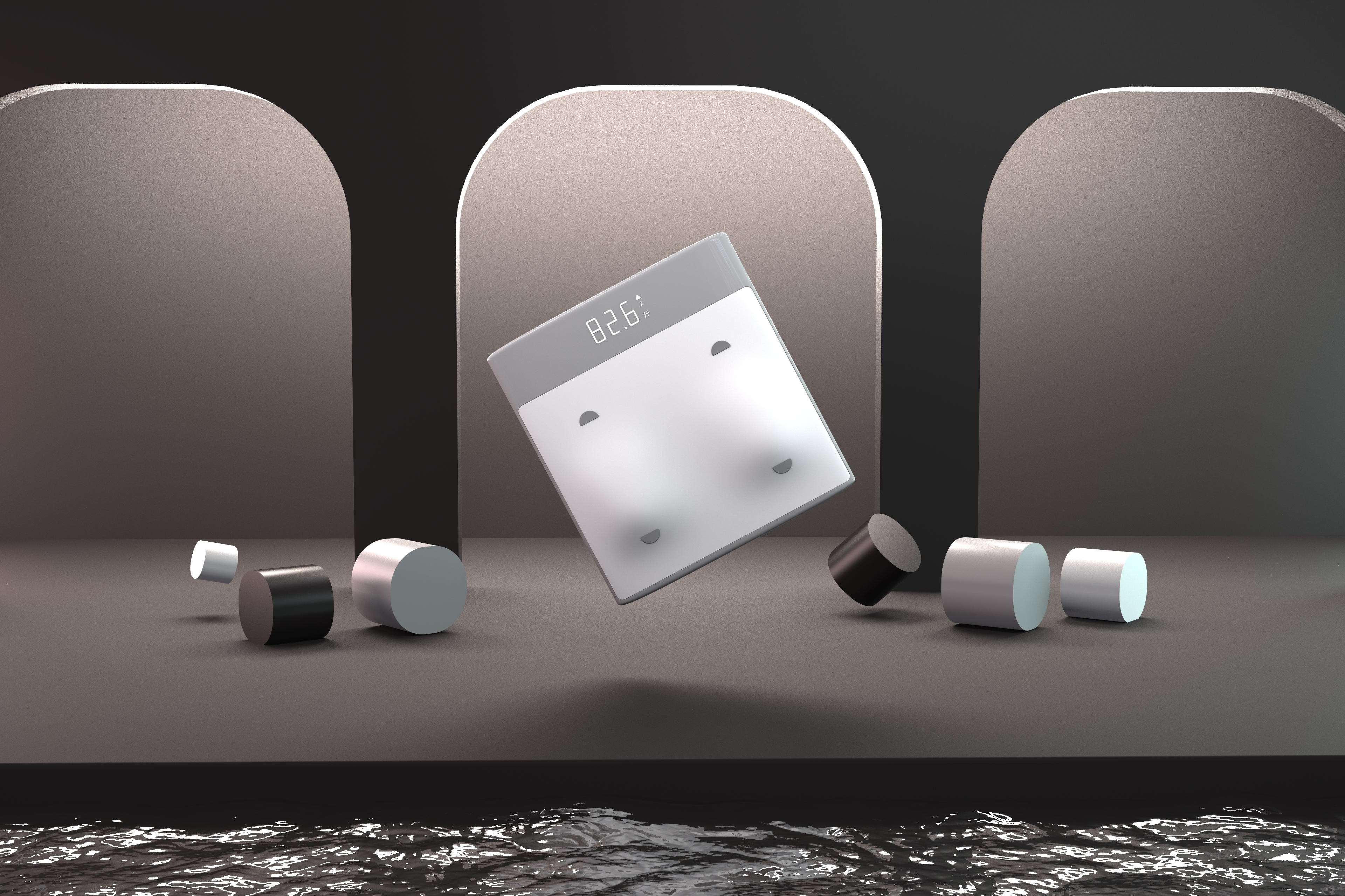 Electronic scale，app，household electrical appliances，Digital，ui，Render，