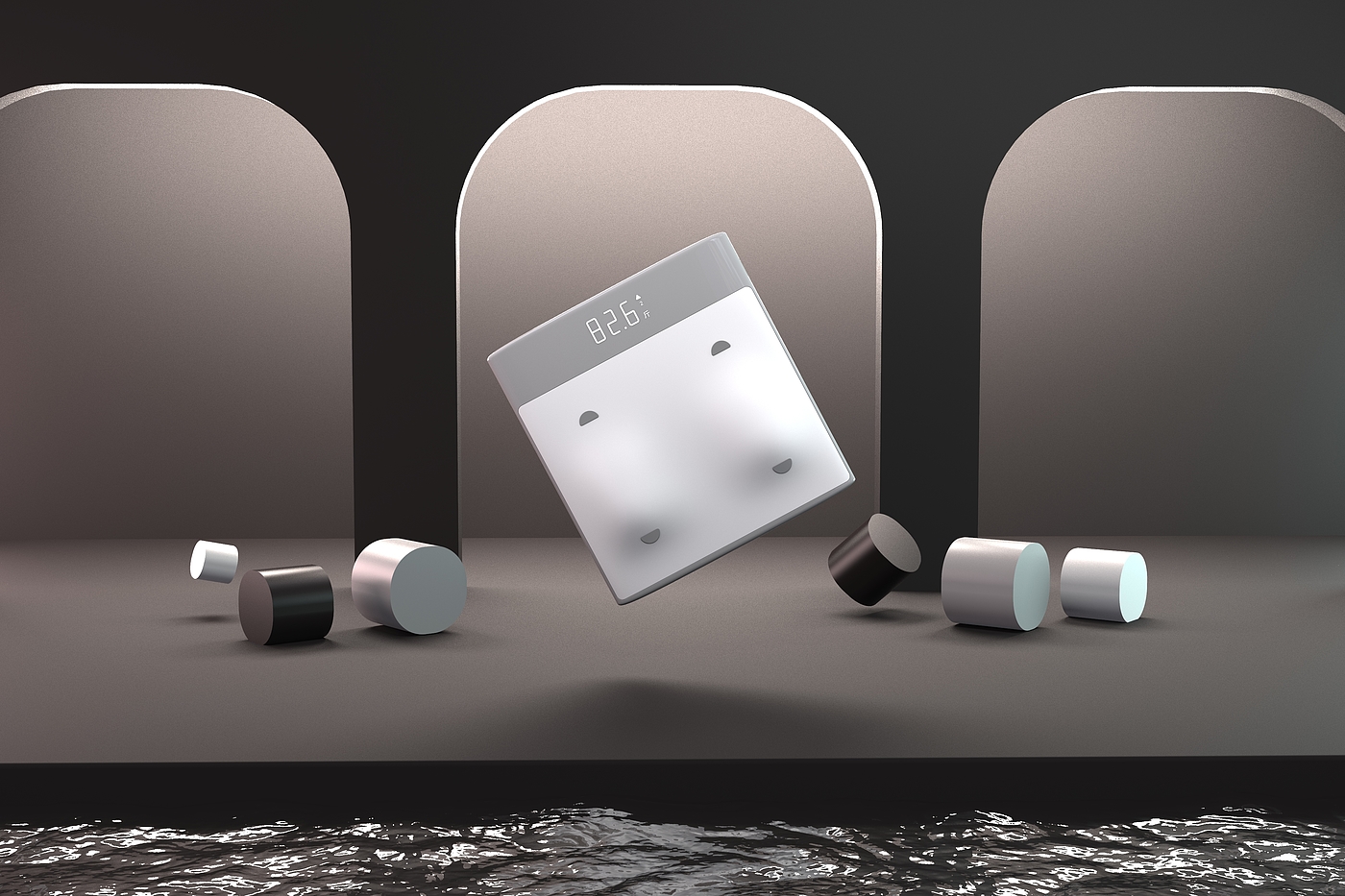Electronic scale，app，household electrical appliances，Digital，ui，Render，