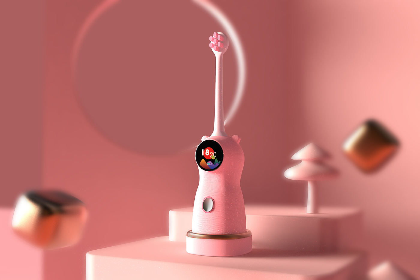 Children's toothbrush，ui，intelligence，