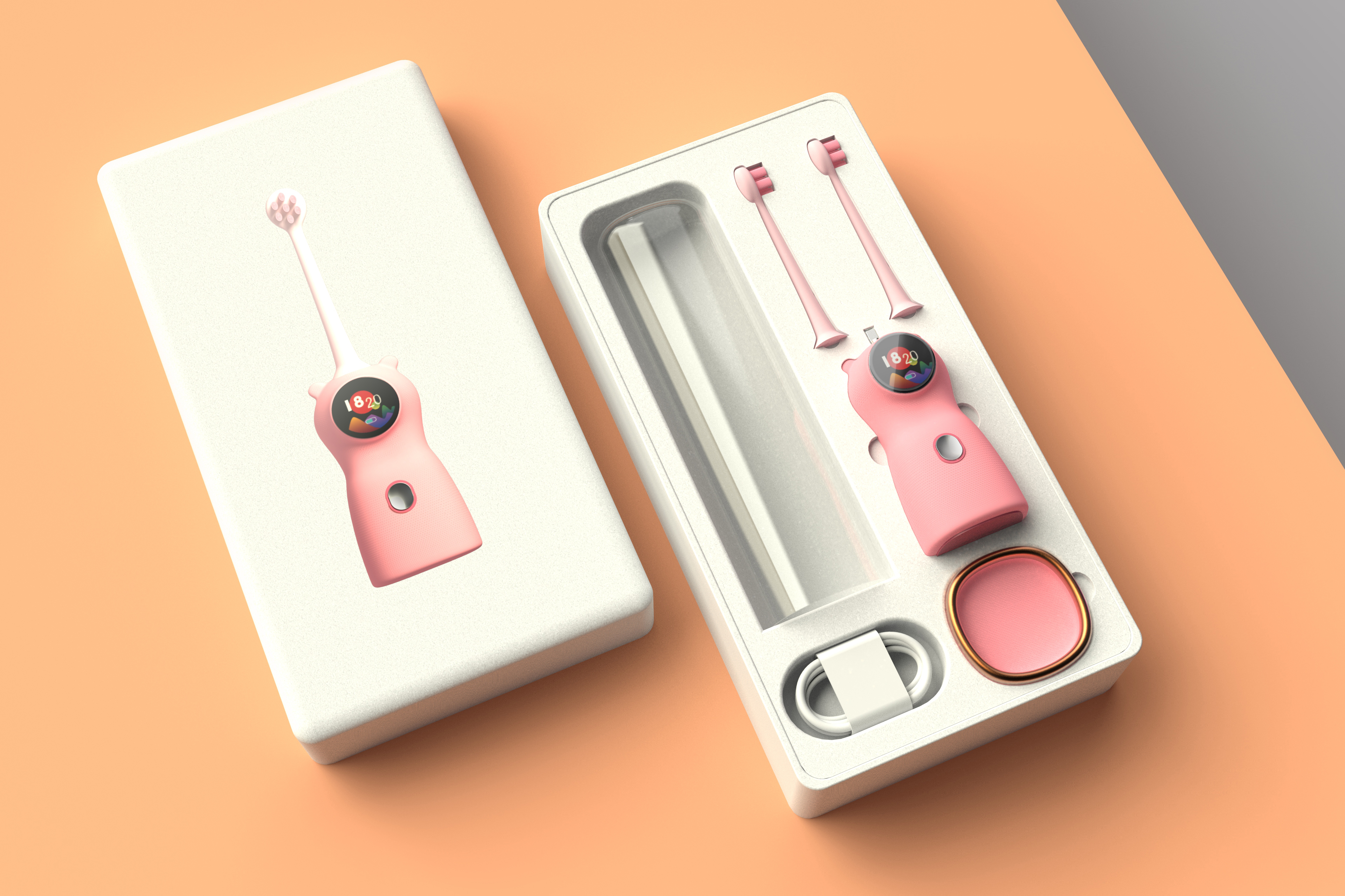 Children's toothbrush，ui，intelligence，