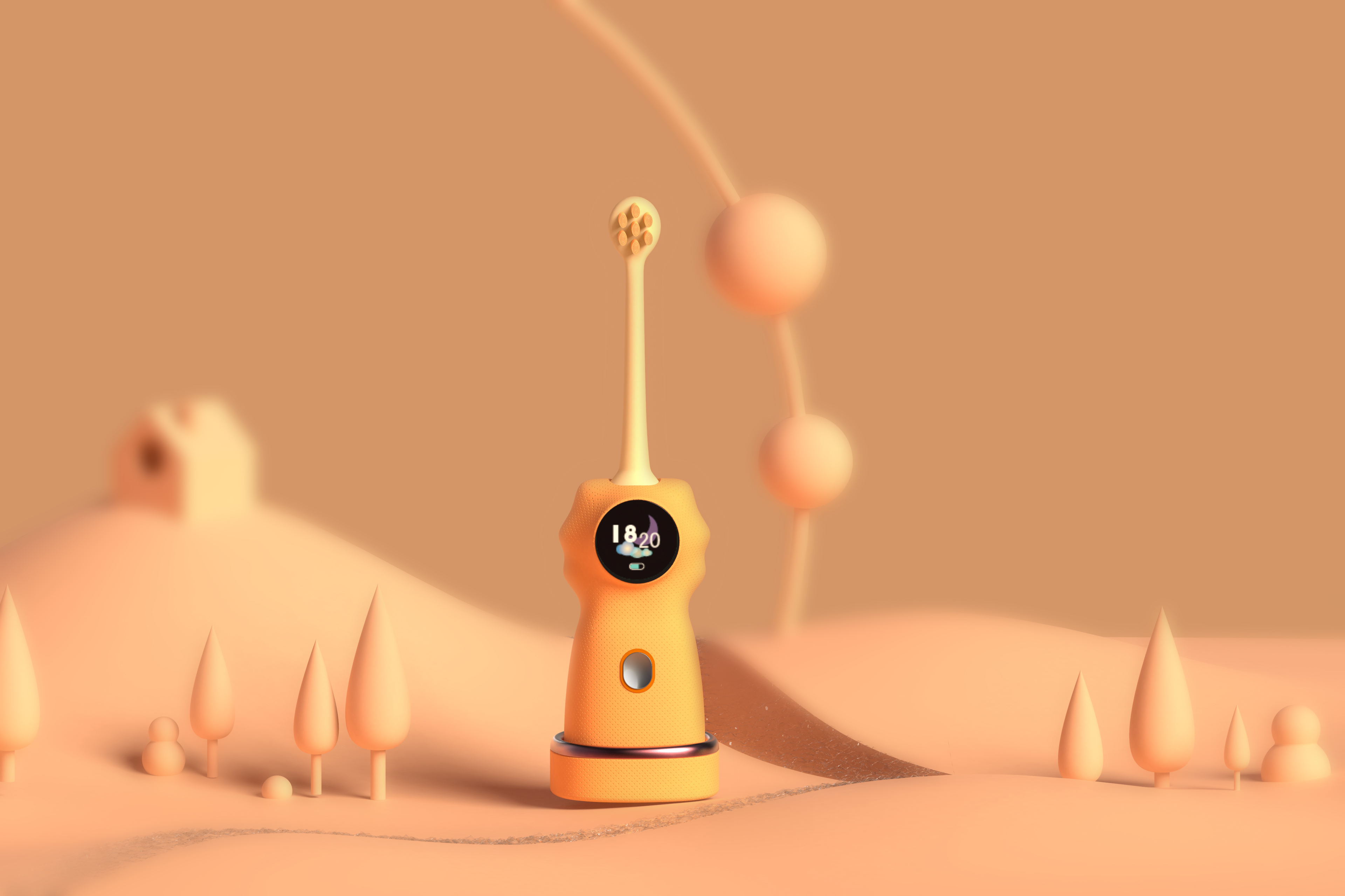 Children's toothbrush，ui，intelligence，