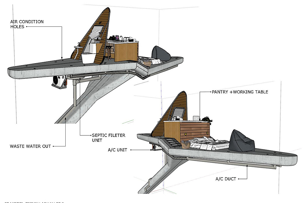 Steep cliff，house，aircraft，