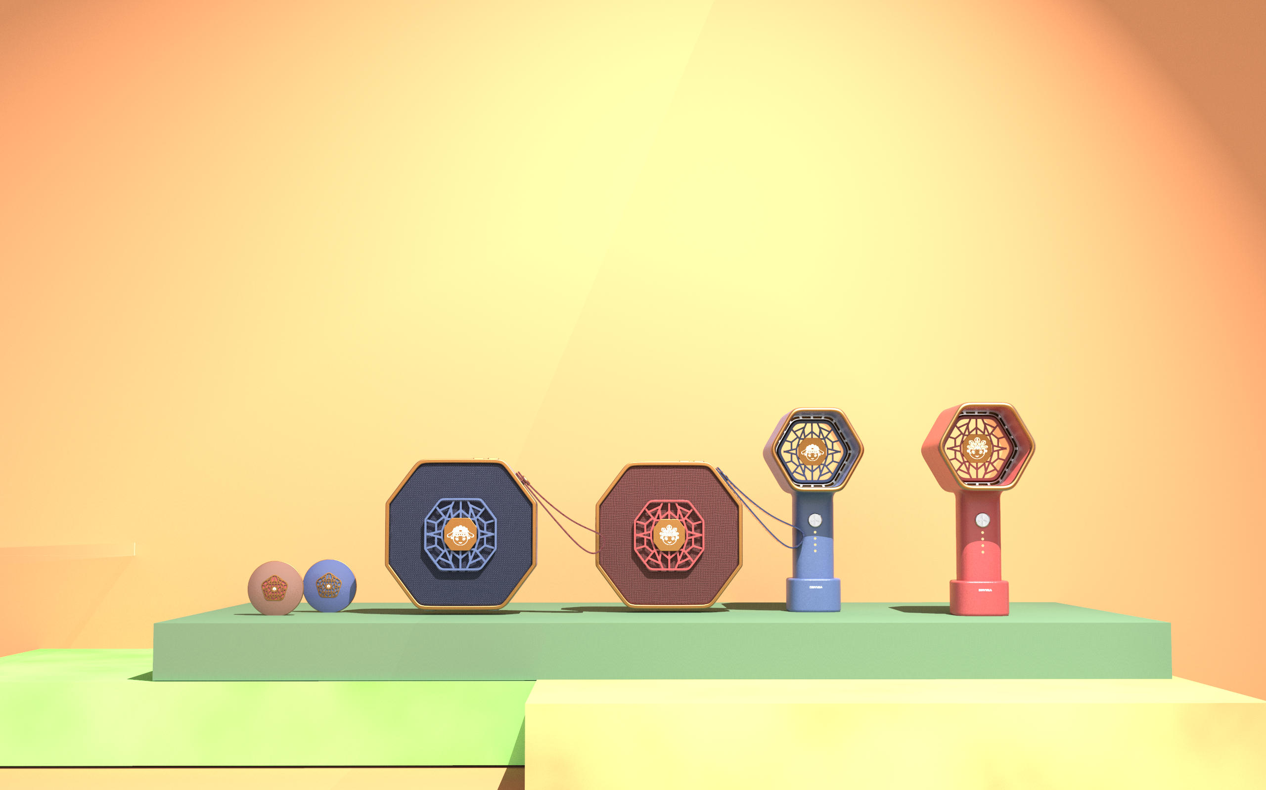 sound，mirror，logo，Cultural creation，Leafless fan，