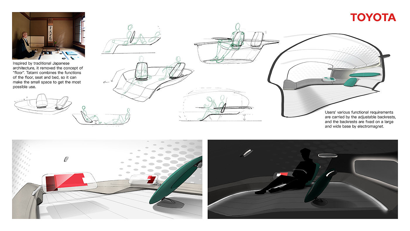 conceptual design，Interior，toyota，two thousand and twenty-five，Move room，