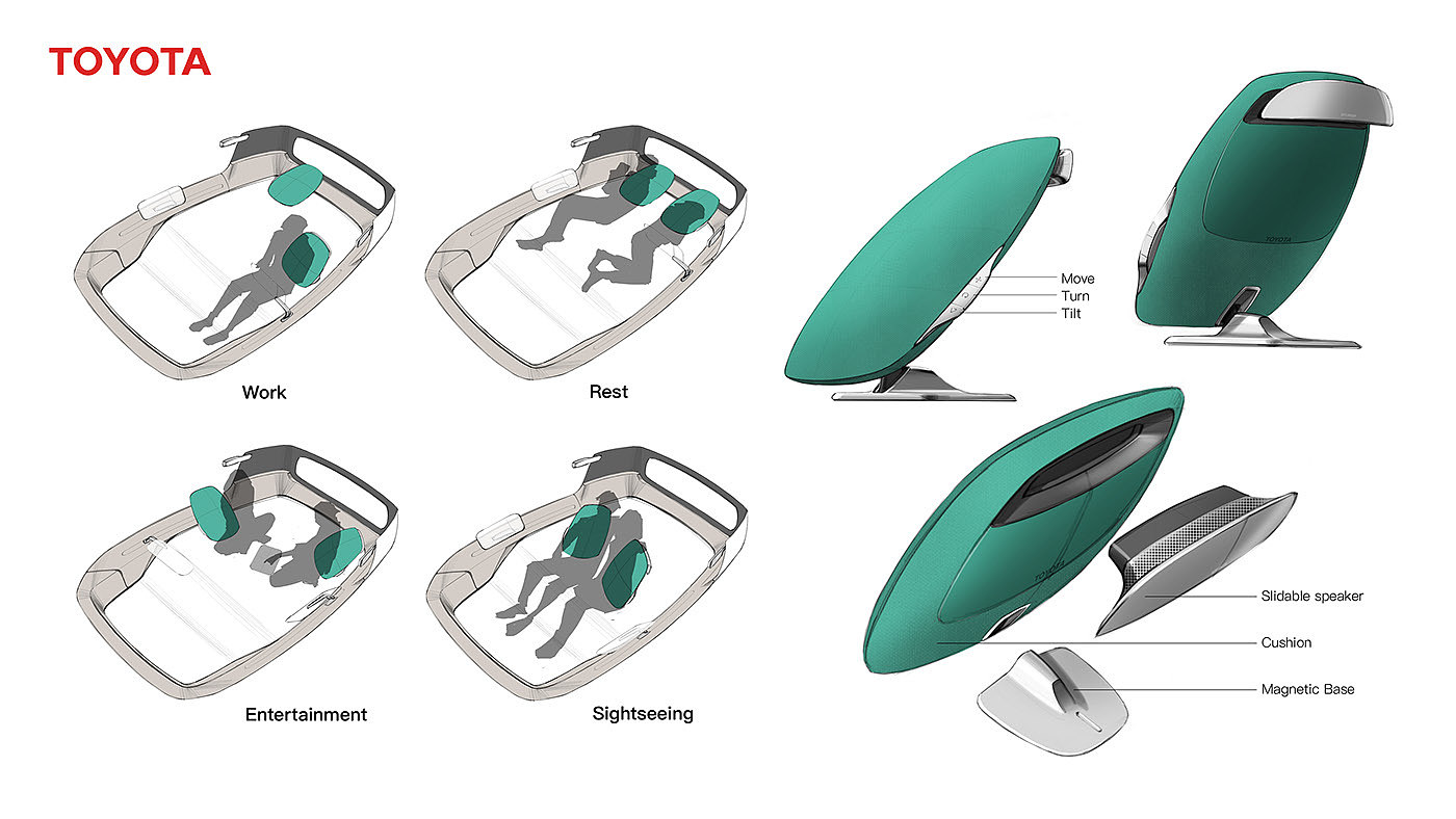 概念设计，内饰，toyota，2025，移动房间，