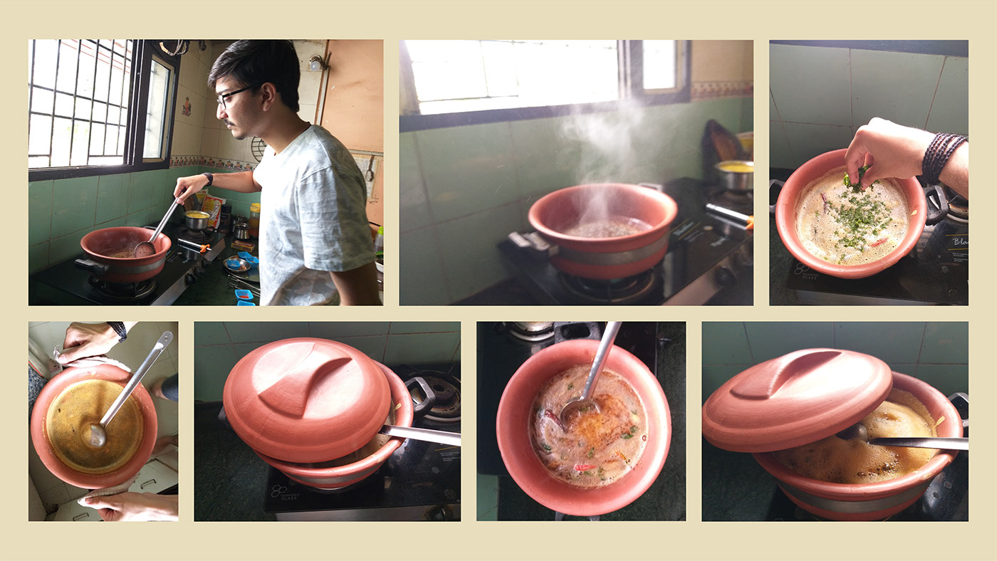 Vertical handle，Ergonomics，cooker，Clay，relief，