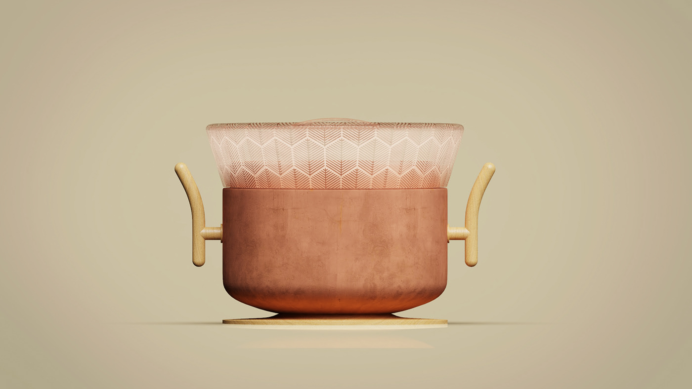 Vertical handle，Ergonomics，cooker，Clay，relief，