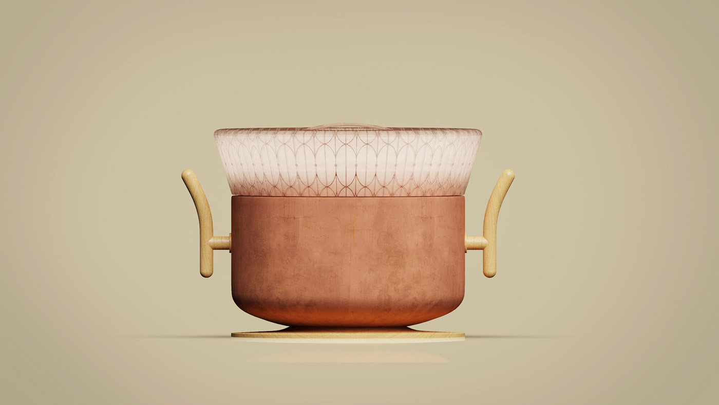 Vertical handle，Ergonomics，cooker，Clay，relief，