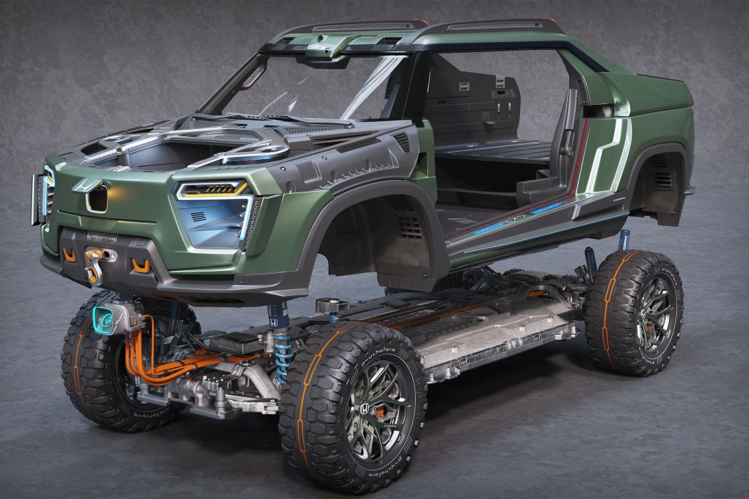 honda，Ridgeline EV，Pickup truck，Medical box，tool，