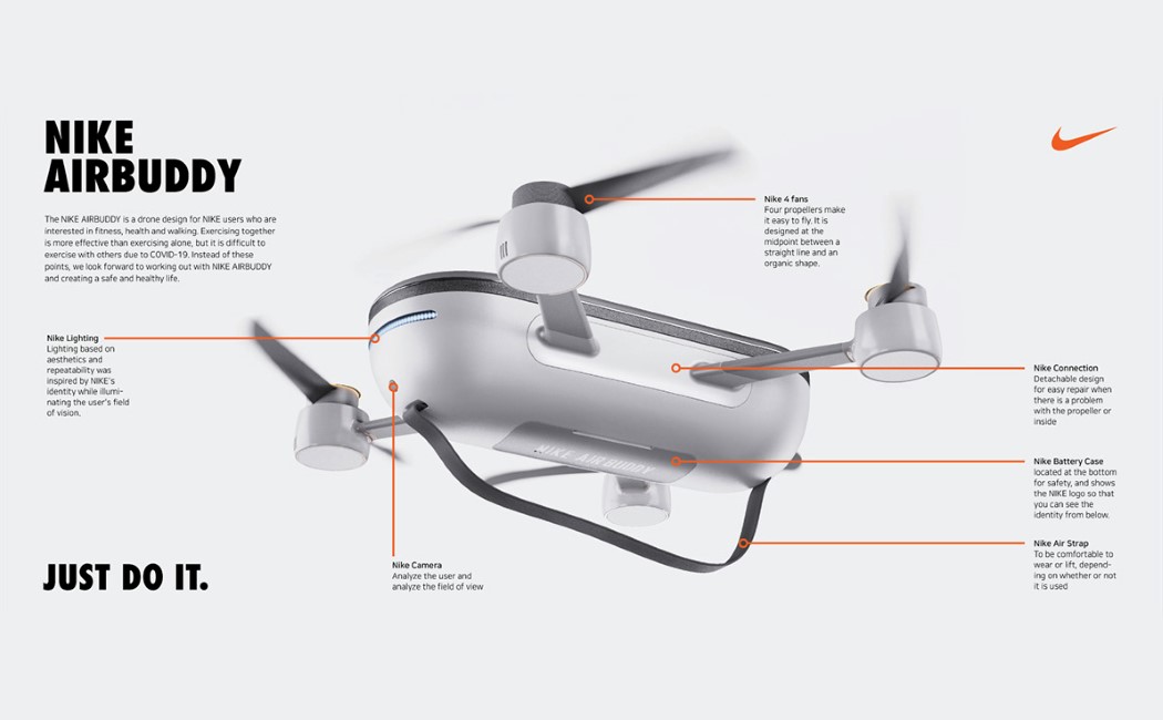 AirBuddy，nike，UAV，Modular design，removable，
