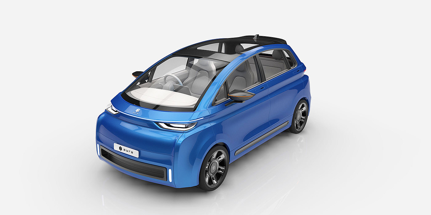 electric vehicle，IC engine，AURA Car，Large space，