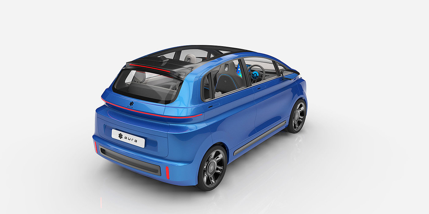 electric vehicle，IC engine，AURA Car，Large space，