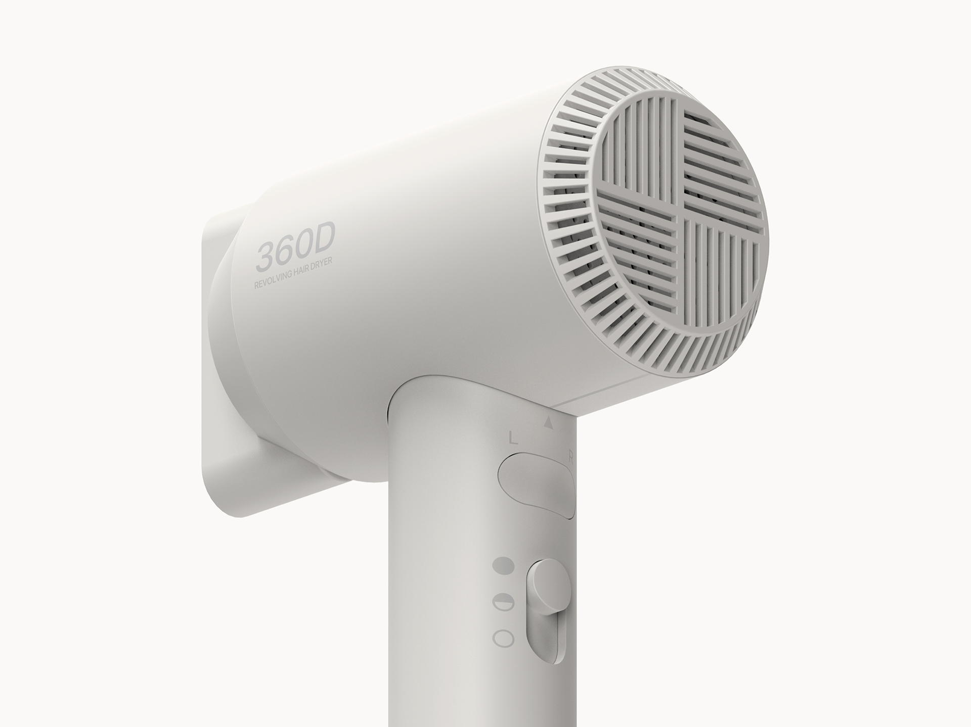 hair drier，white，Woojin Yang，360 rotation，fully automatic，360° Dryer，