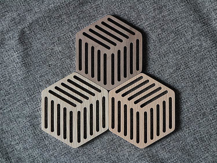 perspective，geometry，three-dimensional，originality，Coaster，woodiness，Find life，