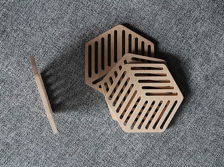perspective，geometry，three-dimensional，originality，Coaster，woodiness，Find life，