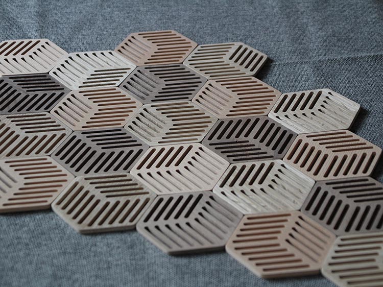 perspective，geometry，three-dimensional，originality，Coaster，woodiness，Find life，