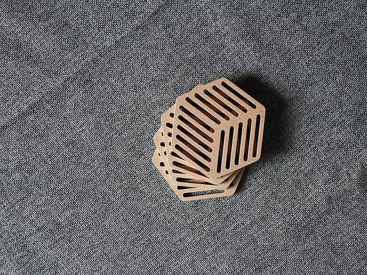 perspective，geometry，three-dimensional，originality，Coaster，woodiness，Find life，