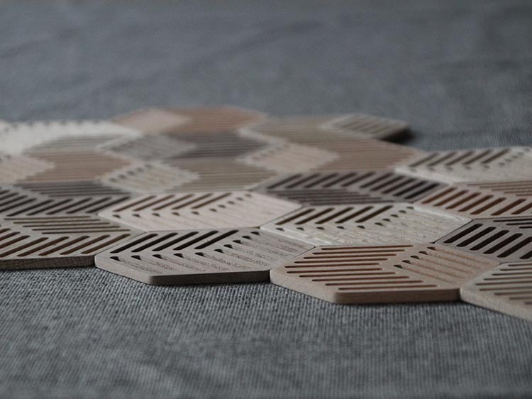 perspective，geometry，three-dimensional，originality，Coaster，woodiness，Find life，