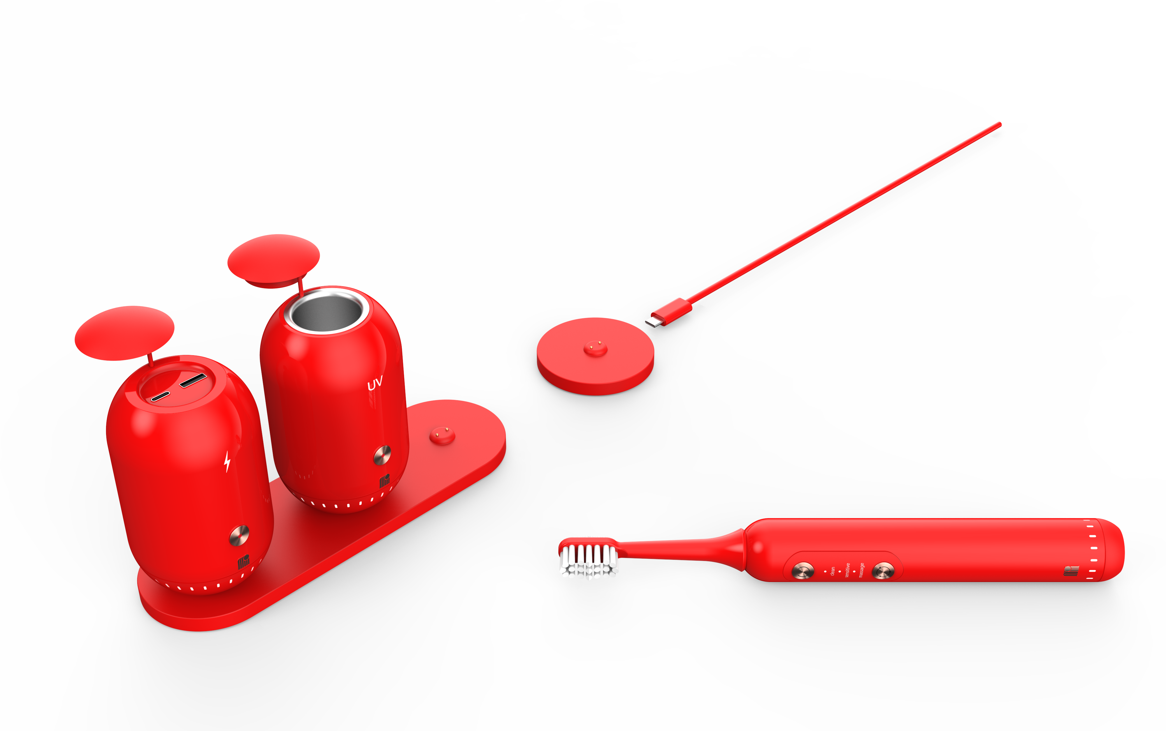 Electric toothbrush，UV antivirus，portable source，portable battery，toothbrush，