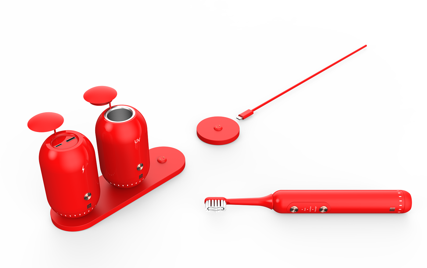 Electric toothbrush，UV antivirus，portable source，portable battery，toothbrush，