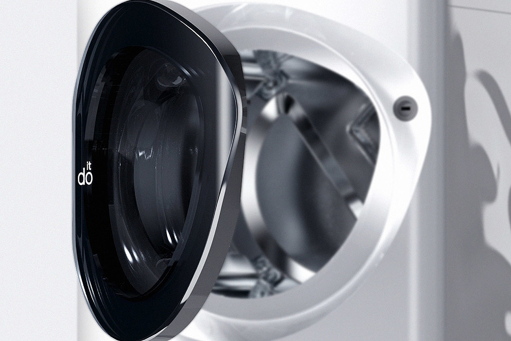 Washing machine，Household Electric Appliances，Integrated washing and drying，industrial design，