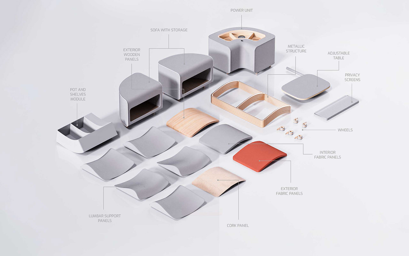 space，desk，wheel，private，