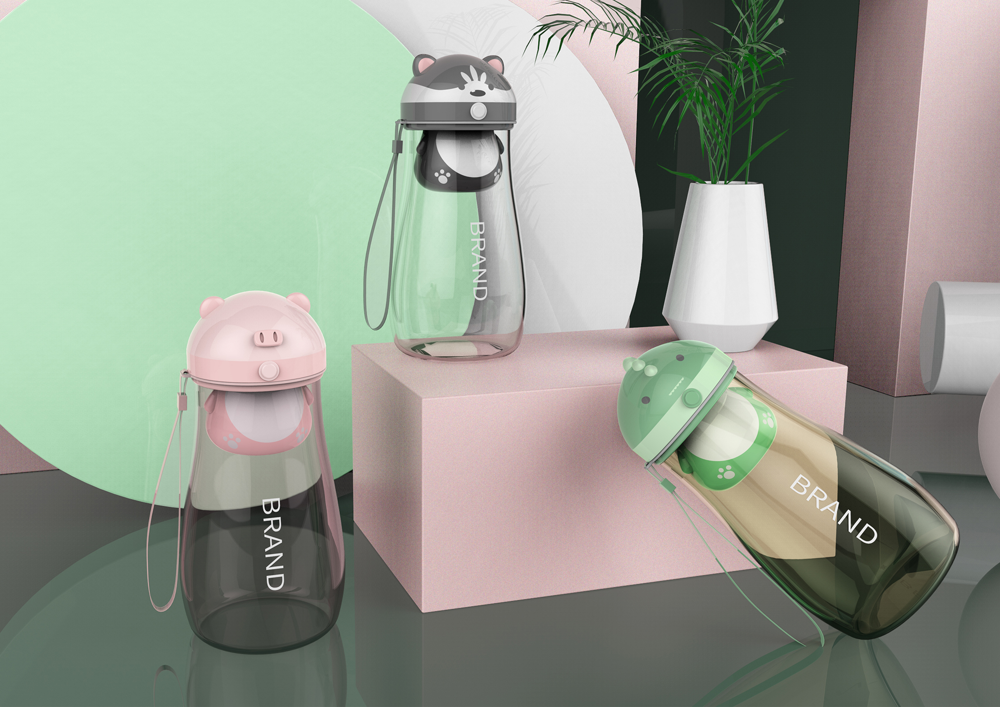 Cartoon，Water cup，lovely，