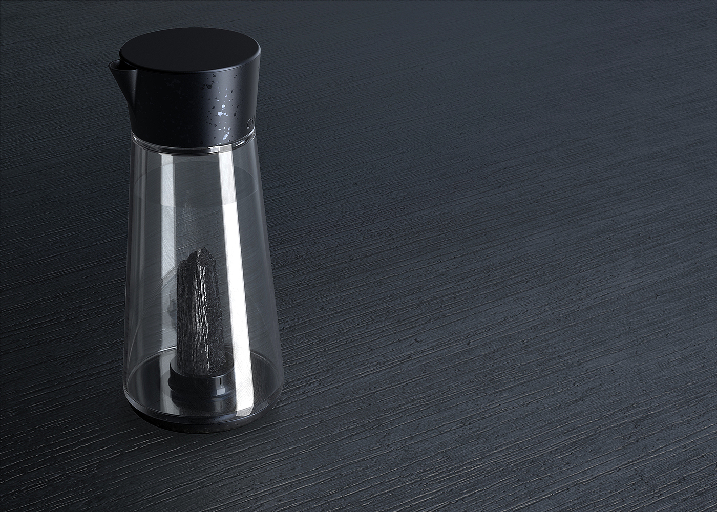 Water bottle，Activated carbon，Rendering exercise，conceptual design，