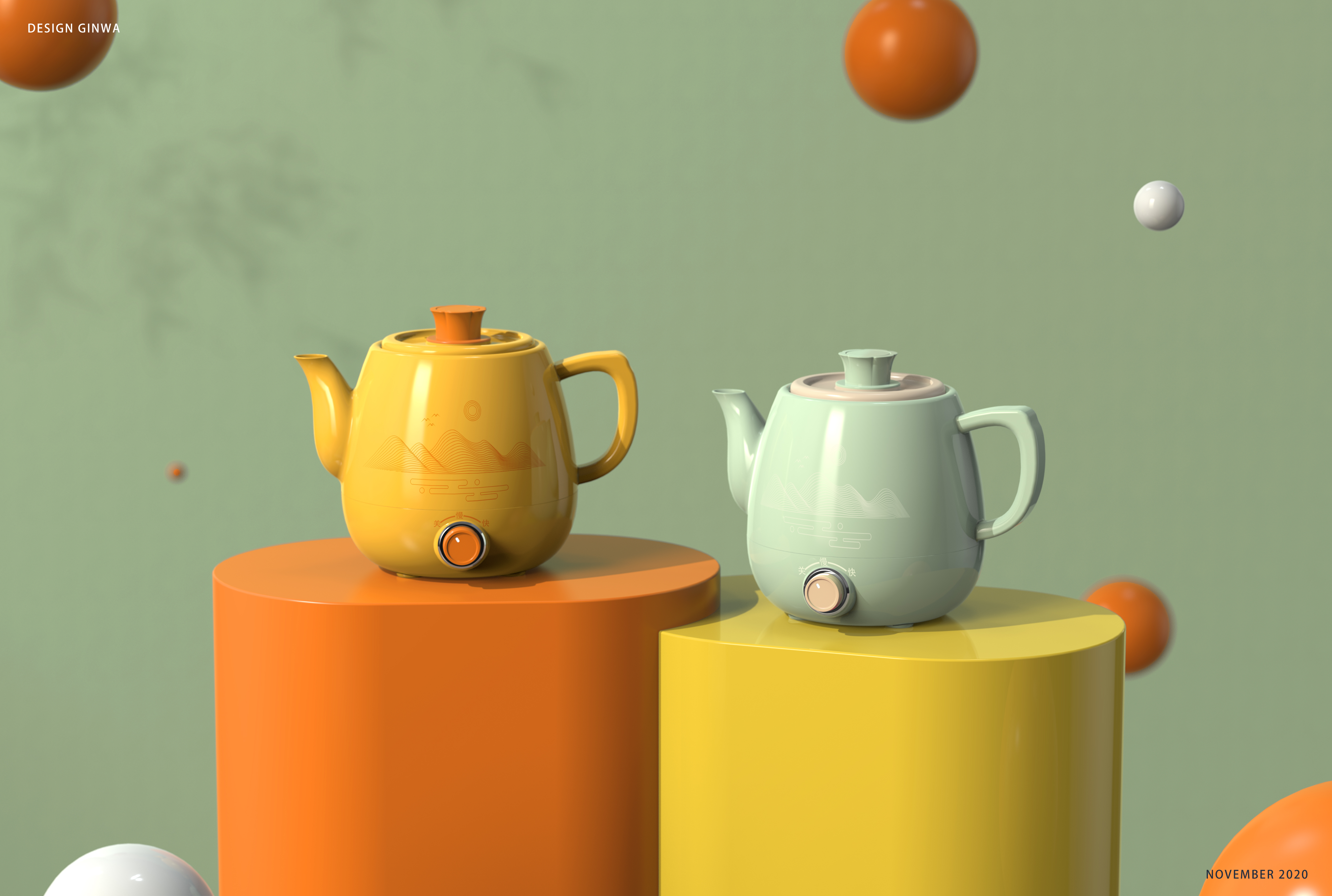 Medicinal food pot，teapot，kettle，health preservation，household electrical appliances，ceramics，young，buddha-like，