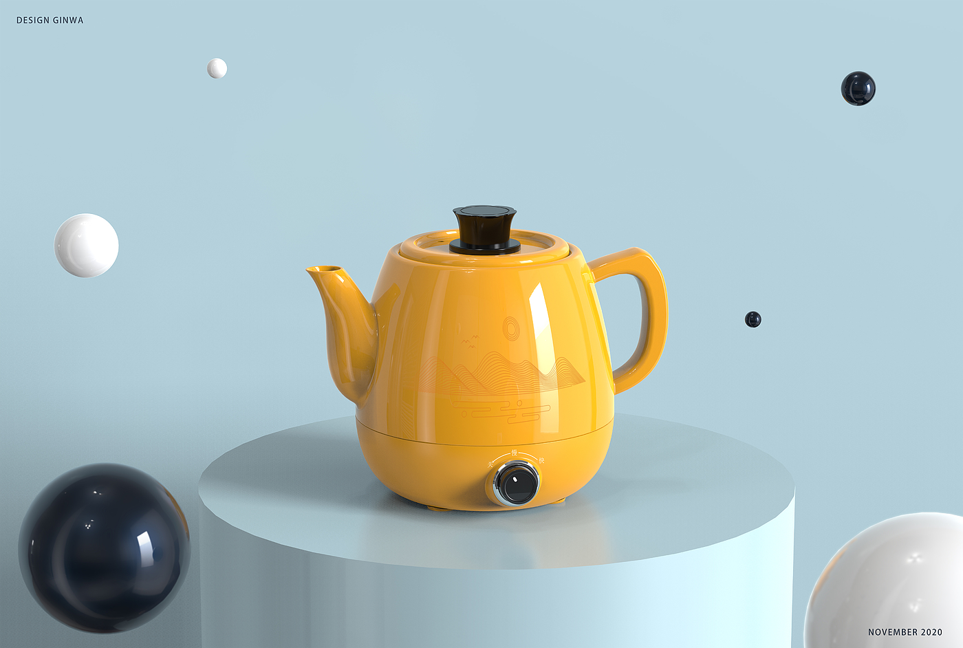 Medicinal food pot，teapot，kettle，health preservation，household electrical appliances，ceramics，young，buddha-like，