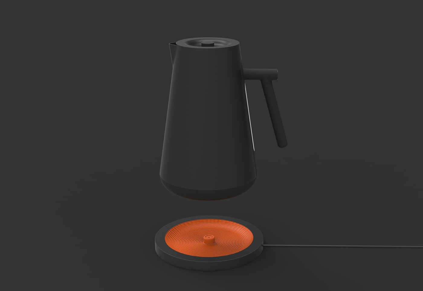 Minimalist，black，kettle，